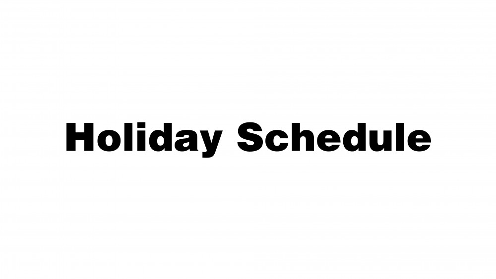 Holiday Schedule! Undisputed Fitness